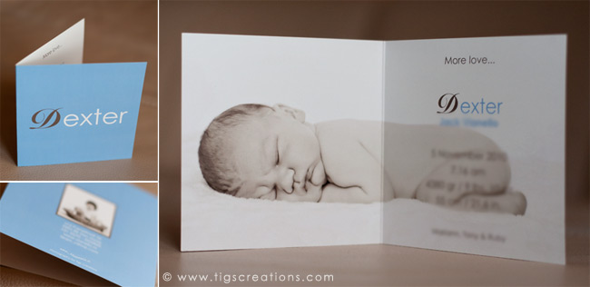 Birth Announcement Baby Boy - Tigs Creations Photography
