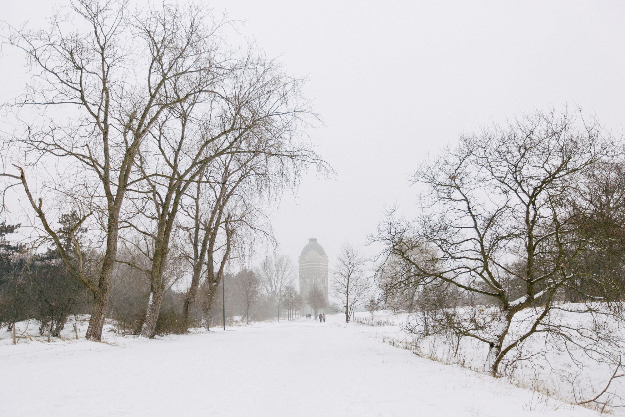 de Watertoren, Scheveningen, in the snow